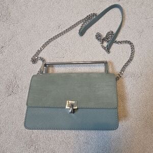 Botkier Teal Crossbody Bag with Silver Accents